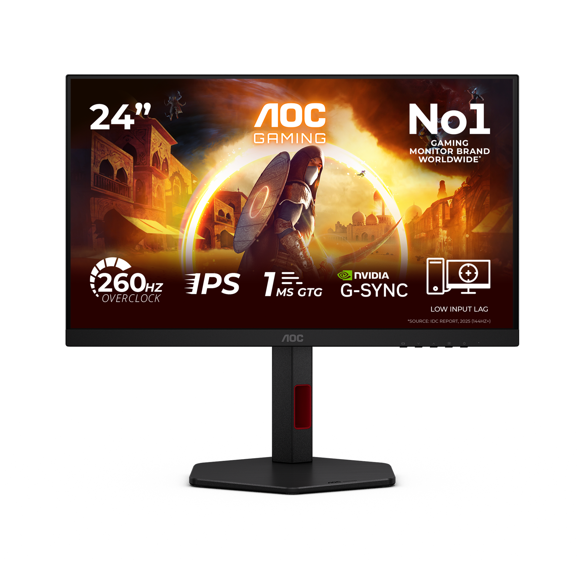 AOC 24G4ZR Gaming 23.8" Fast IPS 260Hz Full HD 1ms Pivot 2*HDMI/DisplayPort