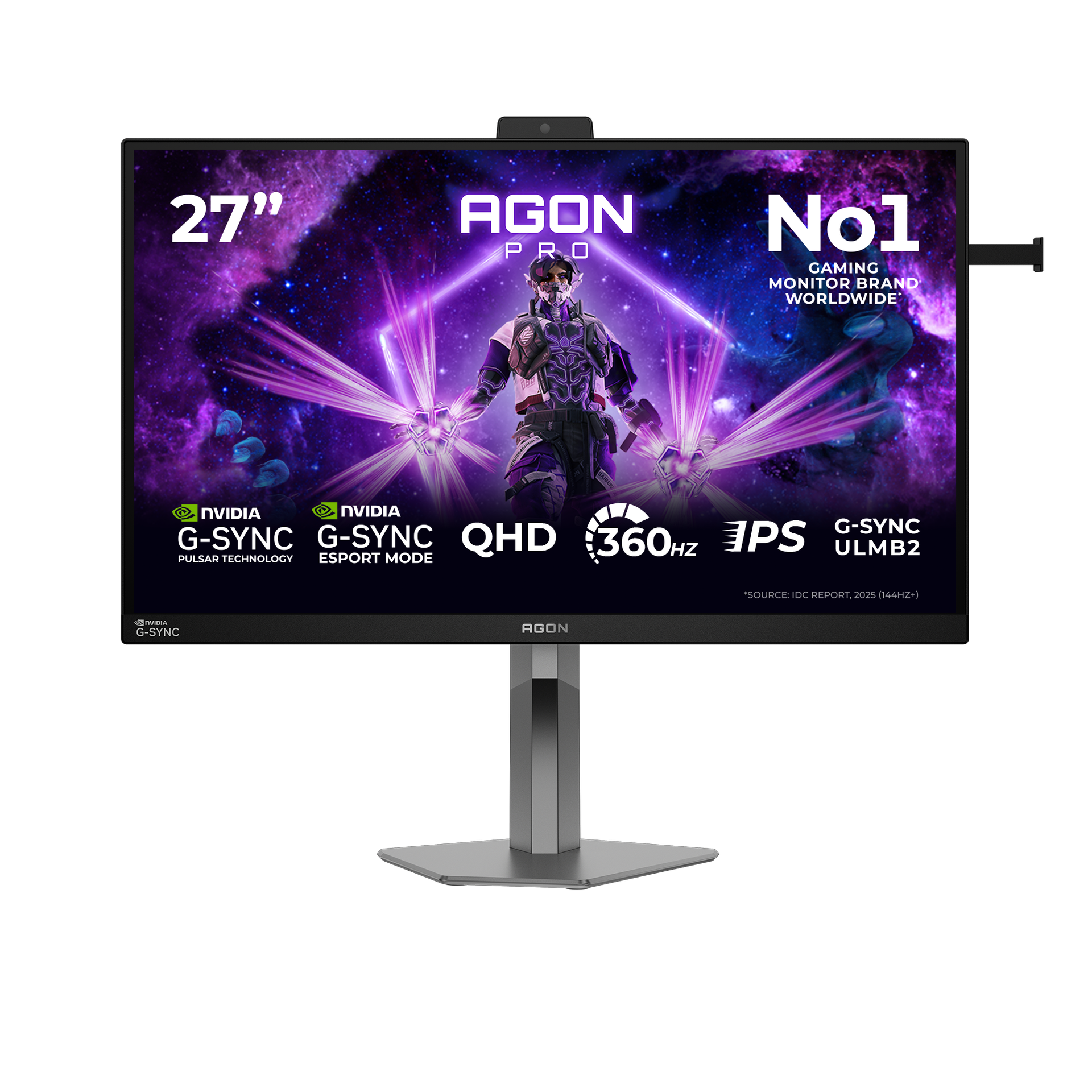 AOC AG276QSG2 Monitor 27" Fast IPS 360Hz QHD 1ms Multimediale Hub USB 3*HDMI/DisplayPort