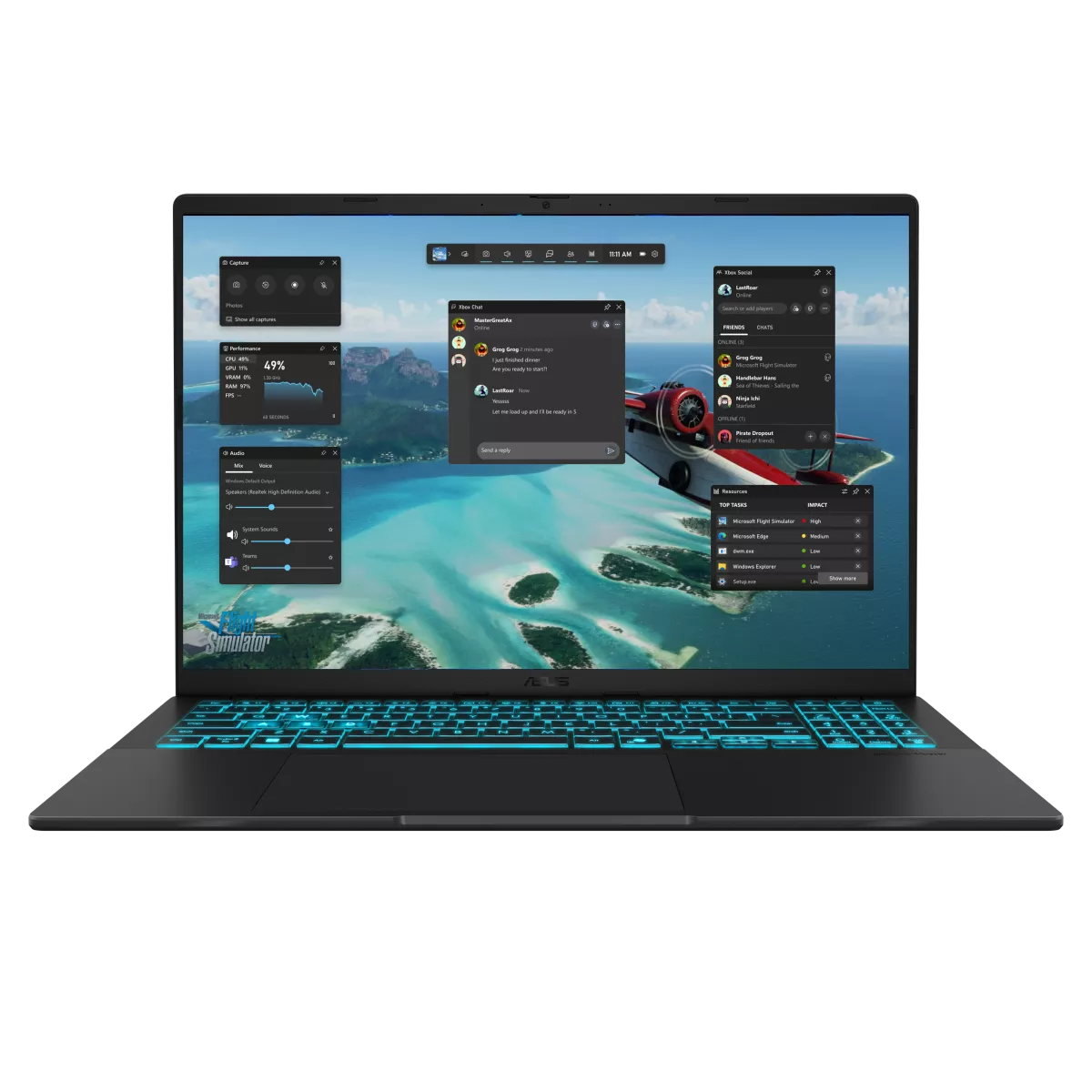 ASUS V16 Intel Core 7 240H 16GB GeForce RTX 5060 1TB 16" WUXGA Windows 11 Home